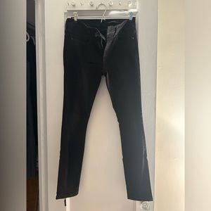 Black ankle zip skinny jeans, Zara